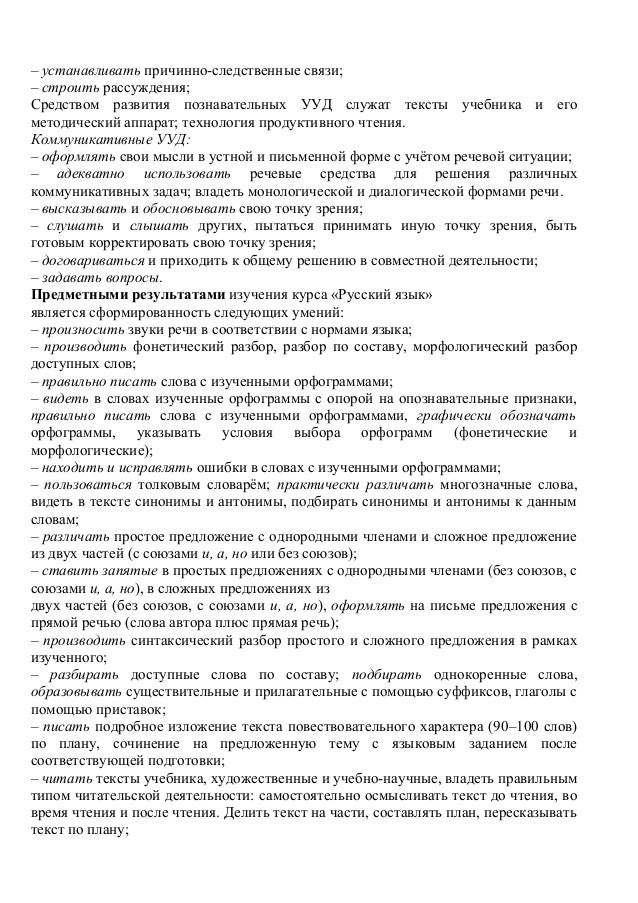 Тематическое планирование по русскому языку к учебнику зелениной на 2017-2017г